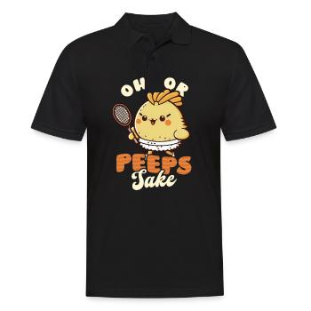 Pâques de tennis pour l’amour de Peeps - Polo Homme - noir - Devant - Kai (181cm)