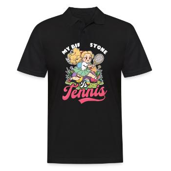 Tennis Ostern Geburtsstein ist Tennis - Männer Poloshirt - Schwarz - Vorne - Kai (181cm)