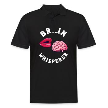 Psychologe Gehirnflüsterer - Männer Poloshirt - Schwarz - Vorne - Kai (181cm)