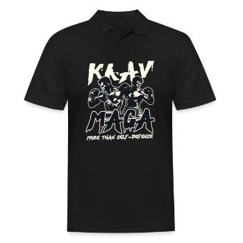 Krav Maga More Than Self-Defense - Men's Polo Shirt - black - Front - Kai (181cm)