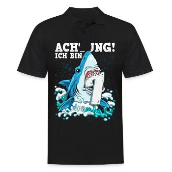 Requin du 7e anniversaire - Polo Homme - noir - Devant - Kai (181cm)