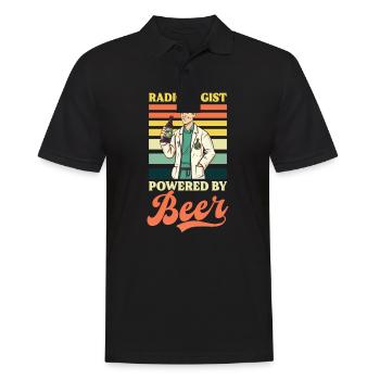 Radiologe Vintage Radiologe Bier - Männer Poloshirt - Schwarz - Vorne - Kai (181cm)