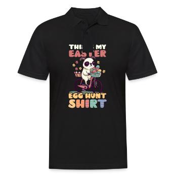 Dog Easter Easter Egg Hunt Outfit - Men's Polo Shirt - black - Front - Kai (181cm)