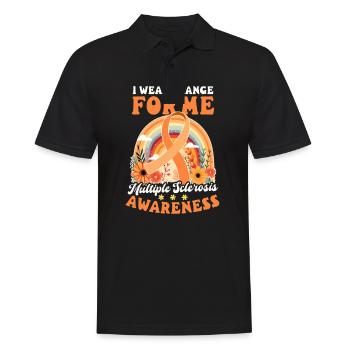 MS Awareness Wear Orange For Me Sarcastic - Men's Polo Shirt - black - Front - Kai (181cm)