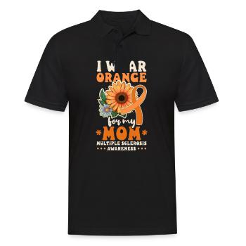 MS Awareness Wear Orange For My Mom - Men's Polo Shirt - black - Front - Kai (181cm)