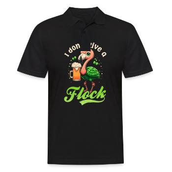 Flamant rose irlandais St Patricks Don’t Give A Flock Beer - Polo Homme - noir - Devant - Kai (181cm)