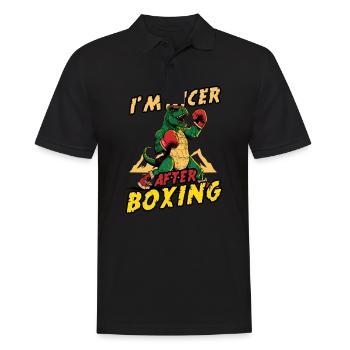 Boxen Schöner nach dem Boxen - Männer Poloshirt - Schwarz - Vorne - Kai (181cm)