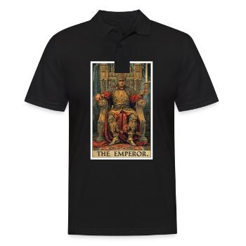 Carte de tarot L’Empereur Le Souverain - Polo Homme - noir - Devant - Kai (181cm)