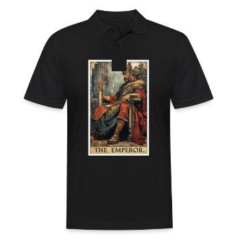 Carte de tarot L’Empereur Le Souverain - Polo Homme - noir - Devant - Kai (181cm)