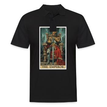 Carte de tarot L’Empereur Le Souverain - Polo Homme - noir - Devant - Kai (181cm)