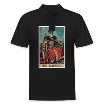 Carte de tarot L’Empereur Le Souverain - Polo Homme - noir - Devant - Kai (181cm)