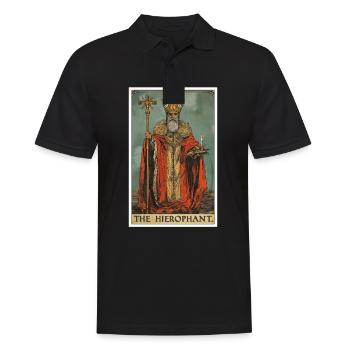 Tarot Card The Hierophant The Hierophant - Men's Polo Shirt - black - Front - Kai (181cm)
