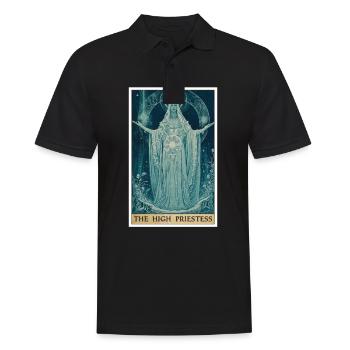 Carte de Tarot La Grande Prêtresse La Grande Prêtresse - Polo Homme - noir - Devant - Kai (181cm)