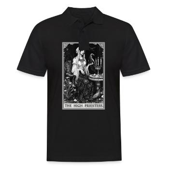 Carte de Tarot La Grande Prêtresse La Grande Prêtresse - Polo Homme - noir - Devant - Kai (181cm)