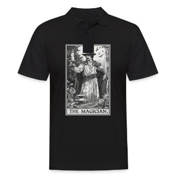 Tarotkarte The Magician Der Magier - Männer Poloshirt - Schwarz - Vorne - Kai (181cm)