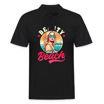 Sommerurlaub Schönheit Und Strand - Männer Poloshirt - Schwarz - Vorne - Kai (181cm)