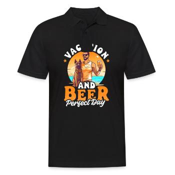 Summer Vacation Vacation And Beer Perfect - Men's Polo Shirt - black - Front - Kai (181cm)
