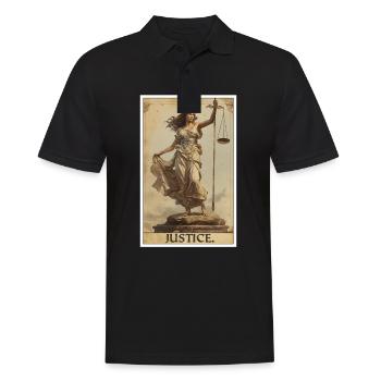 Tarot Cards Tarot Card Justice Justice - Men's Polo Shirt - black - Front - Kai (181cm)