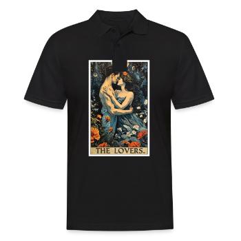 Tarot Cards Tarot Card The Lovers The Lovers - Men's Polo Shirt - black - Front - Kai (181cm)