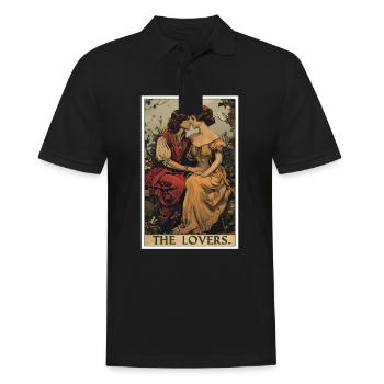 Tarot Cards Tarot Card The Lovers The Lovers - Men's Polo Shirt - black - Front - Kai (181cm)