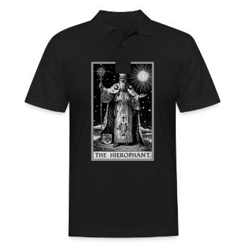Tarot Card The Hierophant The Hierophant - Men's Polo Shirt - black - Front - Kai (181cm)