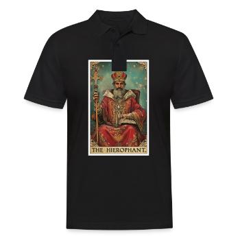 Tarot Card The Hierophant The Hierophant - Men's Polo Shirt - black - Front - Kai (181cm)