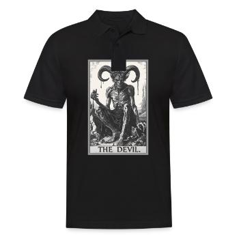 Tarotkarten Tarotkarte The Devil Der Teufel - Männer Poloshirt - Schwarz - Vorne - Kai (181cm)