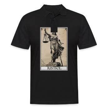 Tarot Cards Tarot Card Justice Justice - Men's Polo Shirt - black - Front - Kai (181cm)