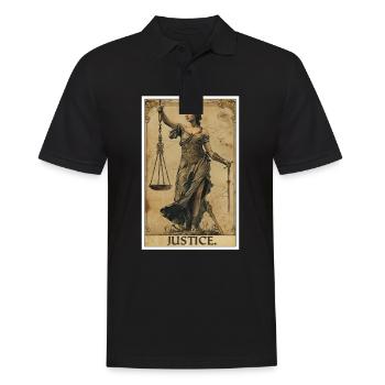 Tarot Cards Tarot Card Justice Justice - Men's Polo Shirt - black - Front - Kai (181cm)