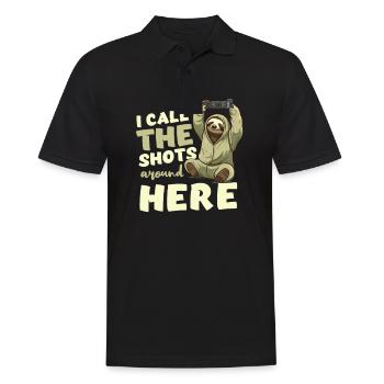 Photography Call The Shots Around Here - Men's Polo Shirt - black - Front - Kai (181cm)