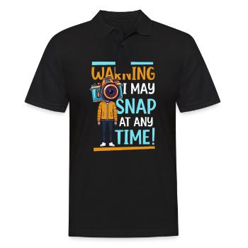 Photography May Snap At Any Time - Men's Polo Shirt - black - Front - Kai (181cm)