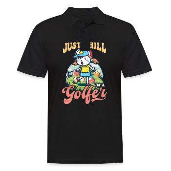 Golf Pâques Just Chill Je suis un golfeur - Polo Homme - noir - Devant - Kai (181cm)