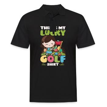 Golf Easter Lucky Golf Outfit - Men's Polo Shirt - black - Front - Kai (181cm)