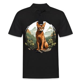 Chat d’Abyssinie Abessinierkatze - Polo Homme - noir - Devant - Kai (181cm)