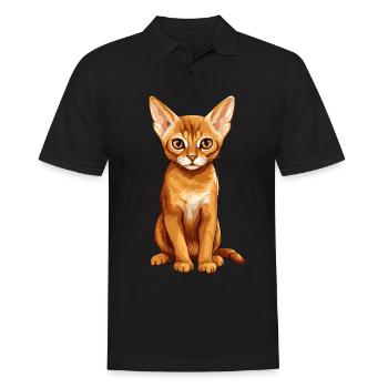 Chat d’Abyssinie Abessinierkatze - Polo Homme - noir - Devant - Kai (181cm)