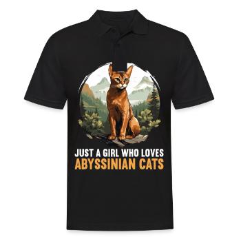 Chat d’Abyssinie Abessinierkatze - Polo Homme - noir - Devant - Kai (181cm)