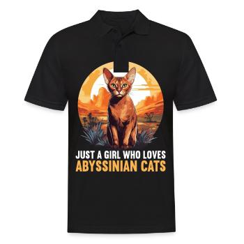 Chat d’Abyssinie Abessinierkatze - Polo Homme - noir - Devant - Kai (181cm)