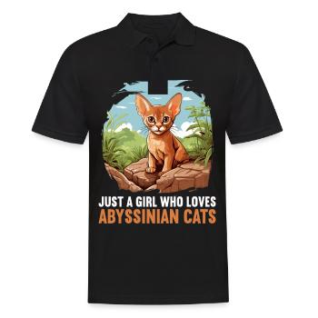 Chat d’Abyssinie Abessinierkatze - Polo Homme - noir - Devant - Kai (181cm)