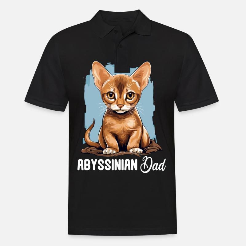 Abyssinian Cat Abessinierkatze - Männer Poloshirt - Schwarz