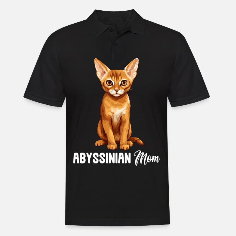 Abyssinian Cat Abessinierkatze - Männer Poloshirt - Schwarz