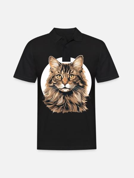Chat Chats American Bobtail - Polo Homme - noir