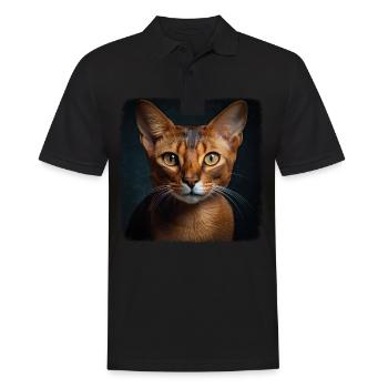 Chat d’Abyssinie Abessinierkatze - Polo Homme - noir - Devant - Kai (181cm)