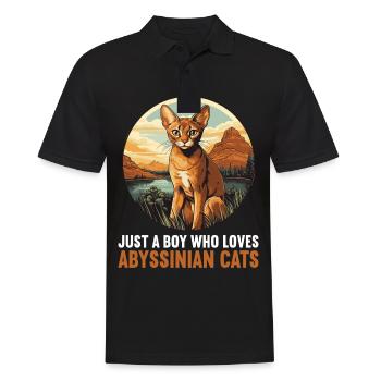 Chat d’Abyssinie Abessinierkatze - Polo Homme - noir - Devant - Kai (181cm)