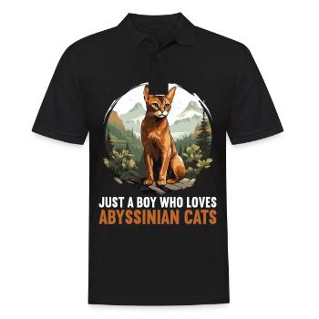 Chat d’Abyssinie Abessinierkatze - Polo Homme - noir - Devant - Kai (181cm)
