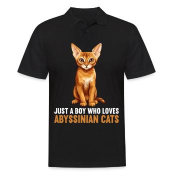 Chat d’Abyssinie Abessinierkatze - Polo Homme - noir - Devant - Kai (181cm)