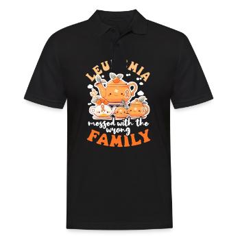Leukemia Awareness Messed With Wrong Family - Men's Polo Shirt - black - Front - Kai (181cm)