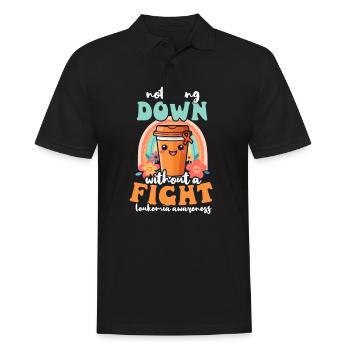 Leukemia Awareness Not Going Down Without Fight - Men's Polo Shirt - black - Front - Kai (181cm)