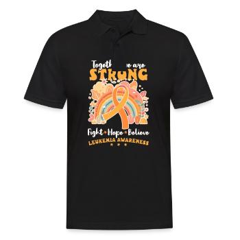 Leukemia Awareness Together We Strong - Men's Polo Shirt - black - Front - Kai (181cm)