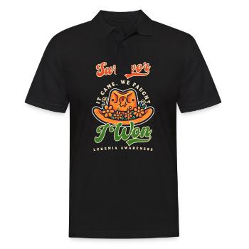 Leukemia Awareness Survivor Came Faught Won - Men's Polo Shirt - black - Front - Kai (181cm)