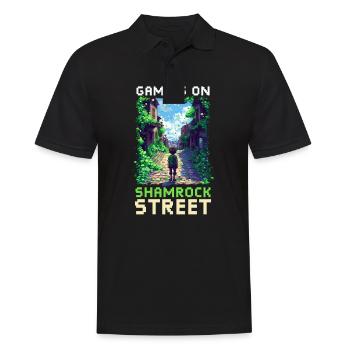 St. Patricks Day Gaming Gaming sur Shamrock Street - Polo Homme - noir - Devant - Kai (181cm)